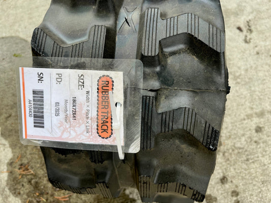 Rubber Track 180x72x41. Durable fitment on Huayee, AGT, Bobcat, Yanmar, Hitachi, Case Vermeer and more